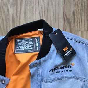 Levi's McLaren Men's Light Blue and Black Jacket